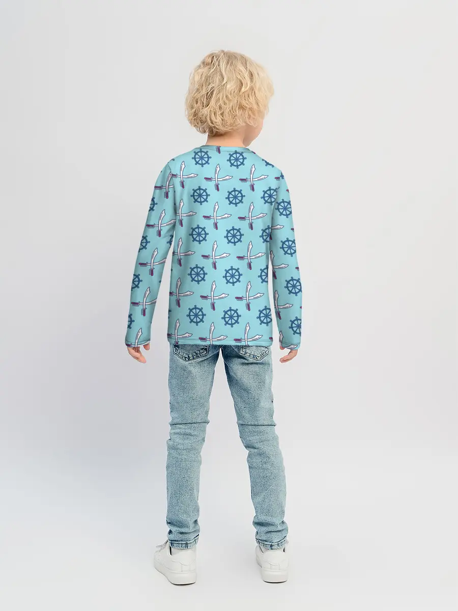 Детский лонгслив / Пиратский фон