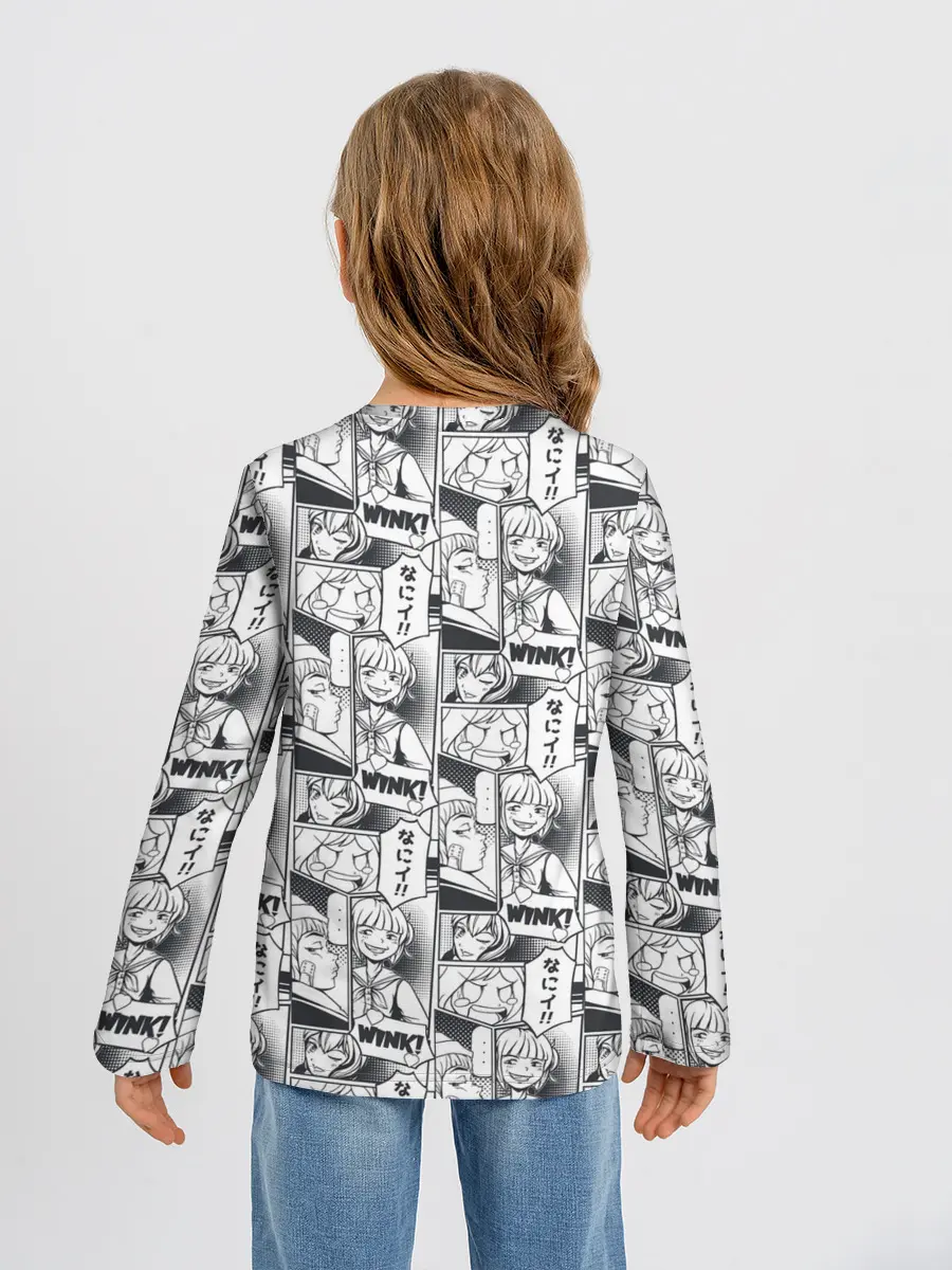 Детский лонгслив / Манга