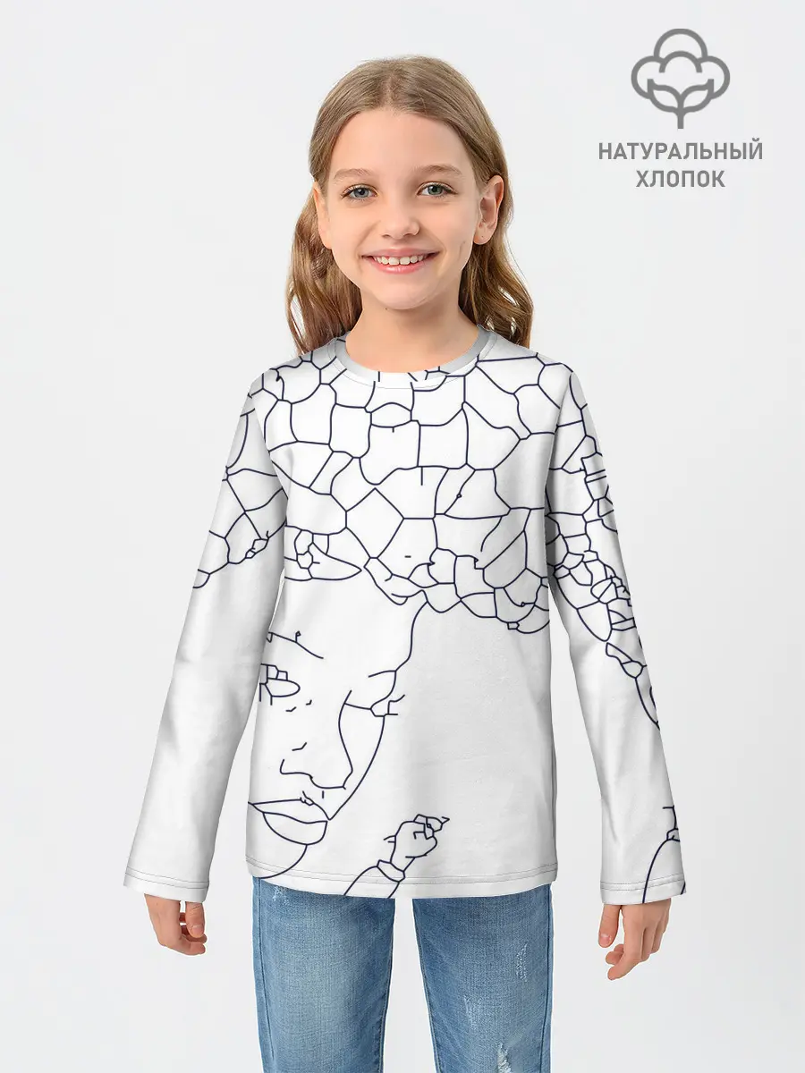 Детский лонгслив / Афро абстракция