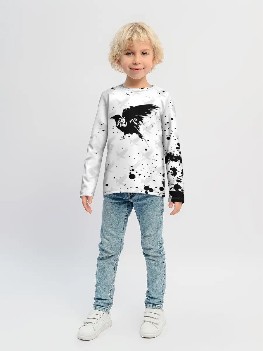 Детский лонгслив / Лозунг Карасуно ворон Haikyu!!