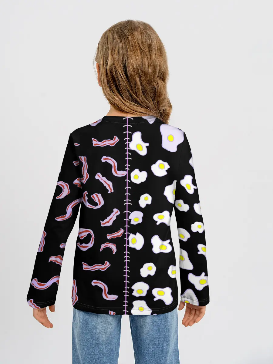 Детский лонгслив / Яичница с беконом