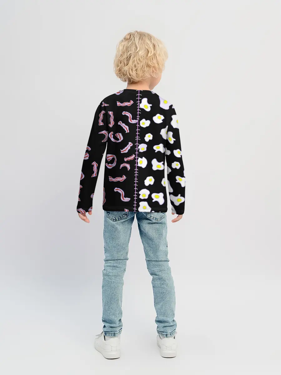 Детский лонгслив / Яичница с беконом