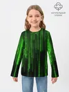 Детский лонгслив / Двоичный код 3D