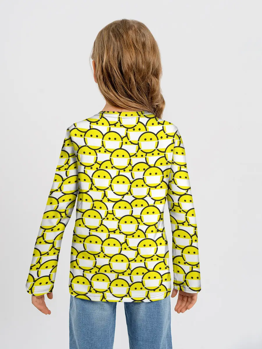 Детский лонгслив / Смайлики в Масках