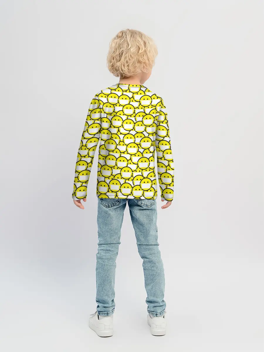 Детский лонгслив / Смайлики в Масках