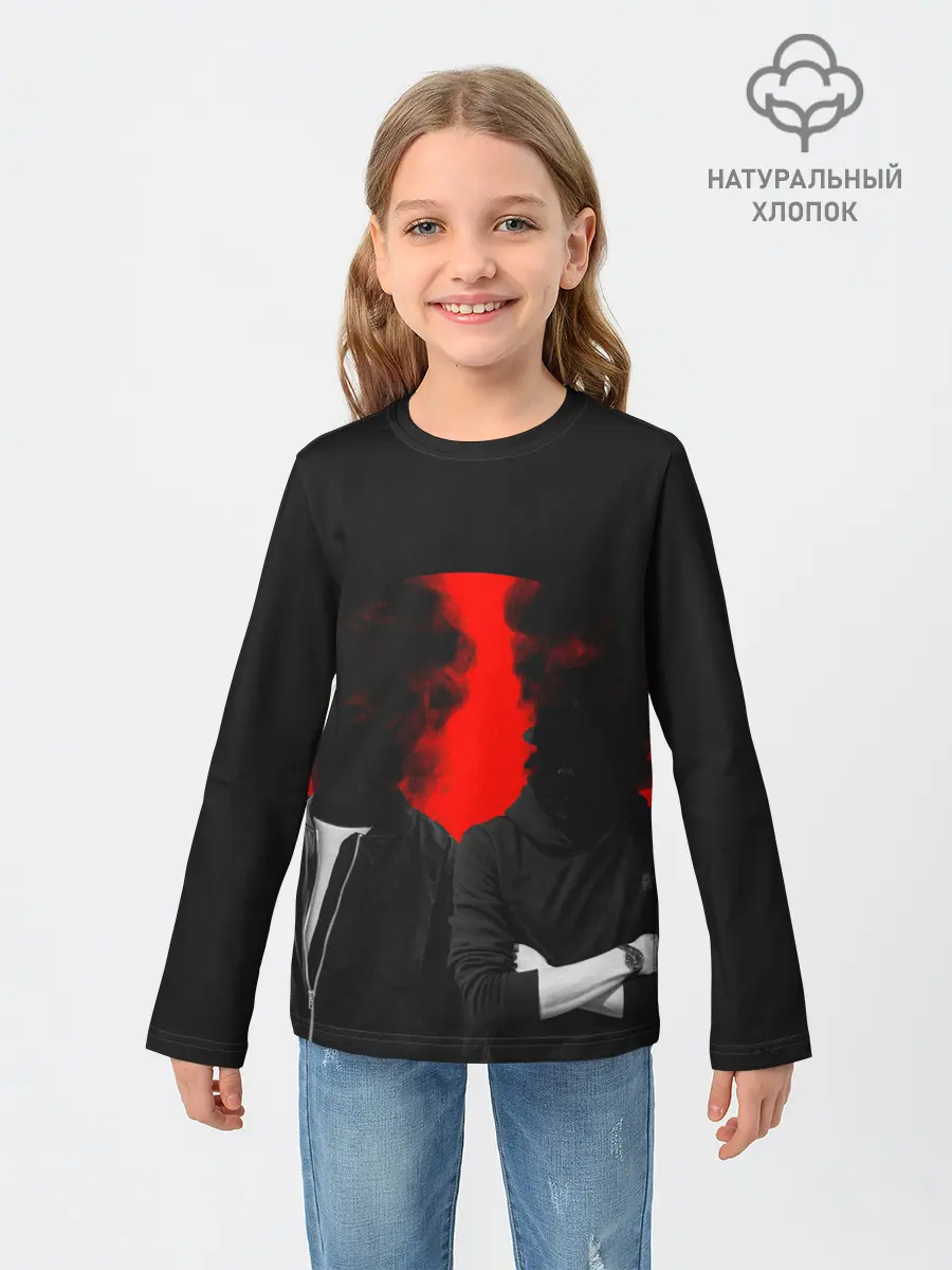 Детский лонгслив / Дымится голова