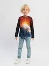 Детский лонгслив / Космос земля 3D