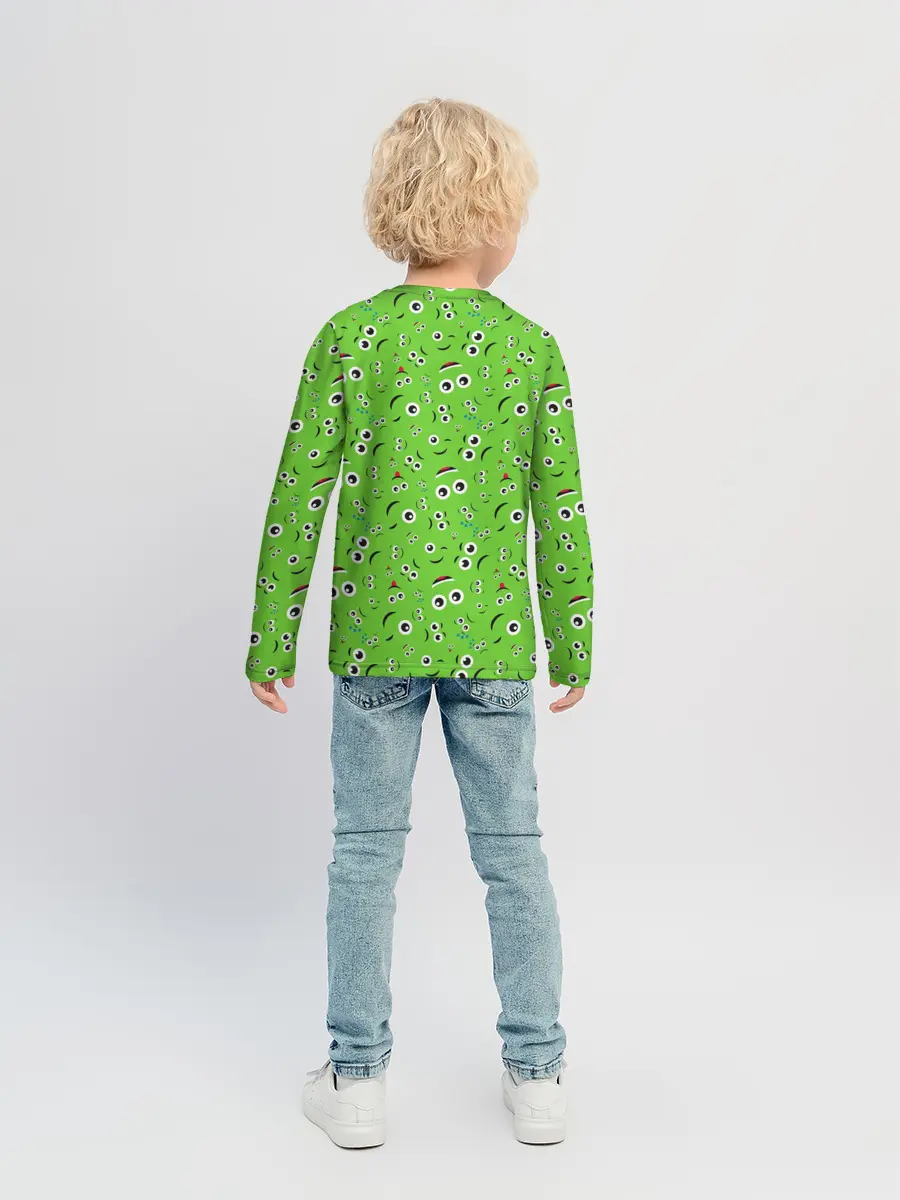 Детский лонгслив / Мультяшные Лица