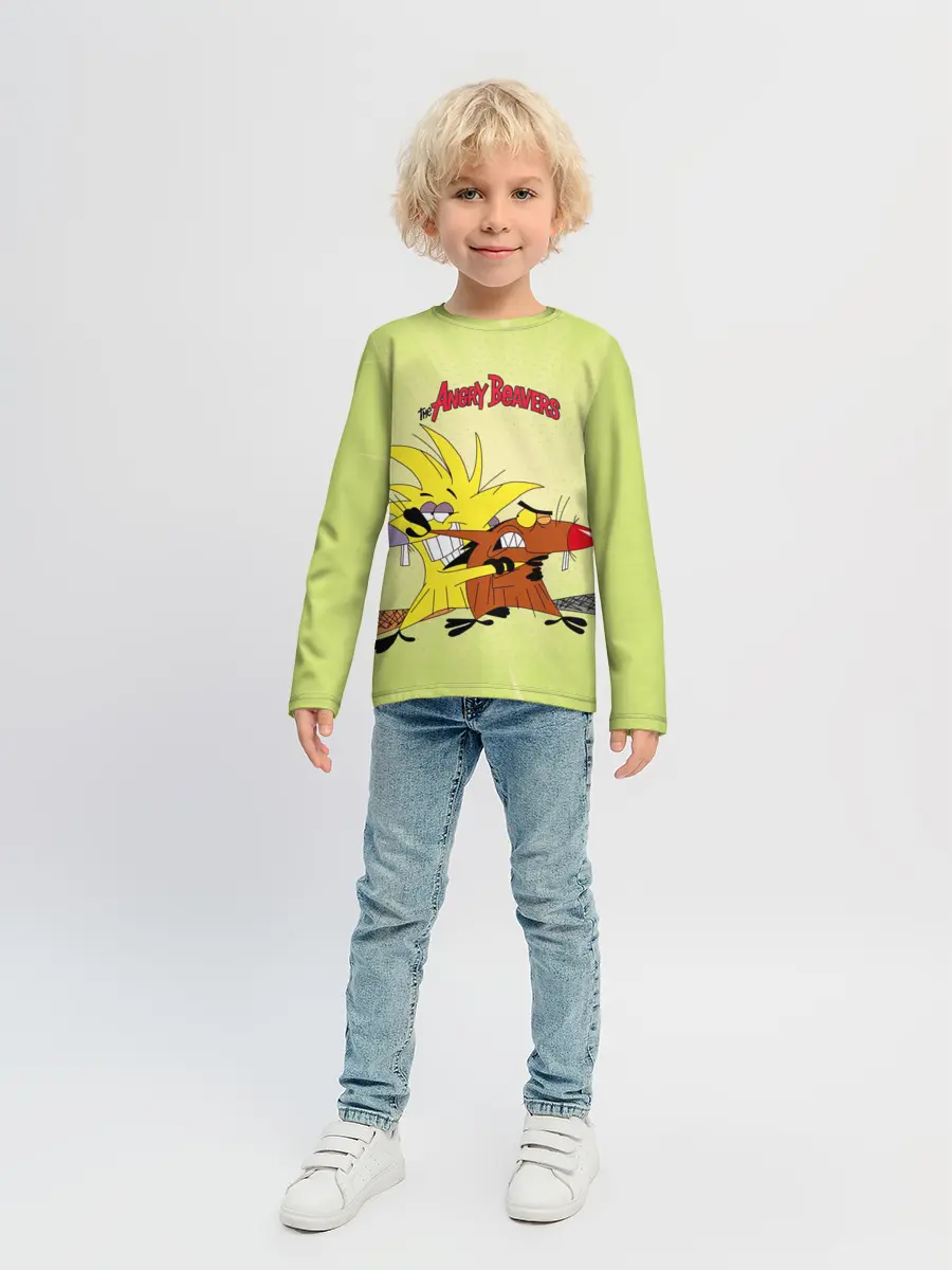 Детский лонгслив / Крутые бобры