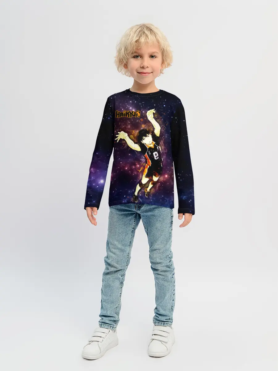 Детский лонгслив / Космический Тобио Кагеяма Haikyuu!!