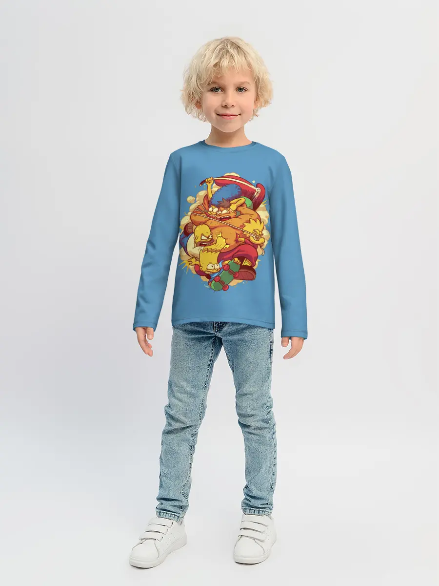 Детский лонгслив / Драка с Симпсонами