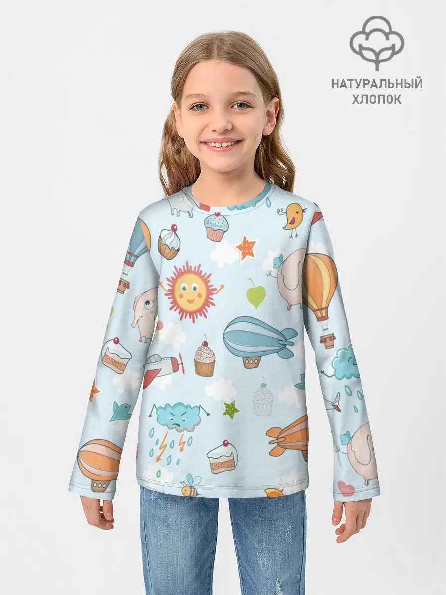 Детский лонгслив / Детские рисунки