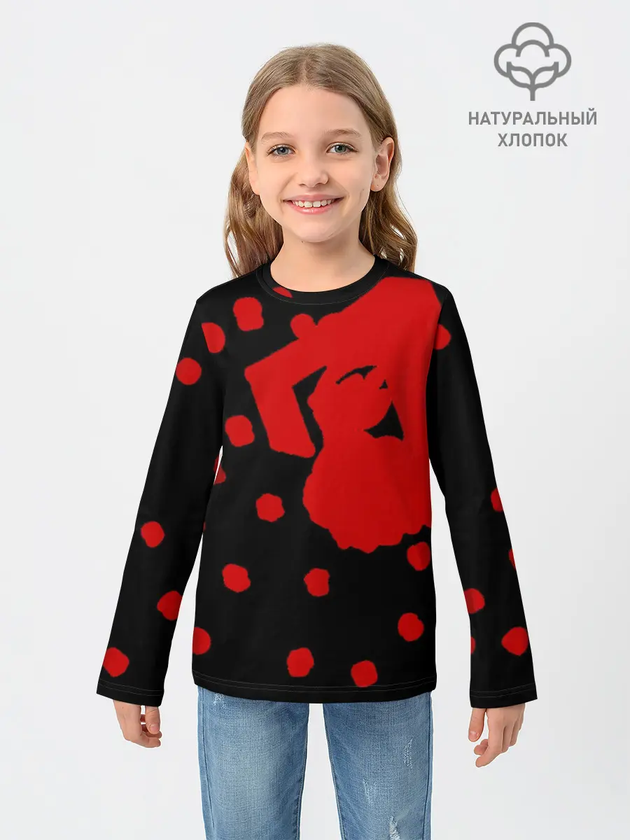 Детский лонгслив / Japanese characters and a face