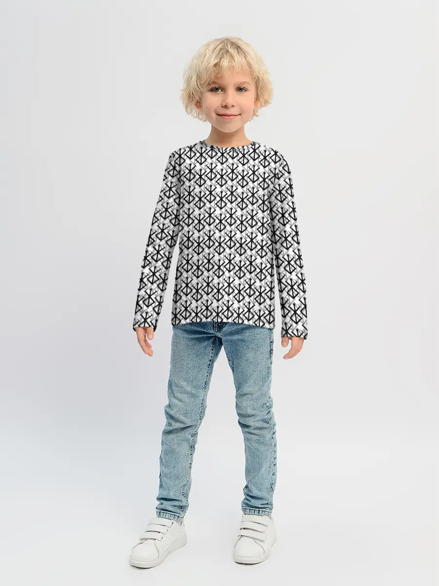 Детский лонгслив / Берсерк много логотипов