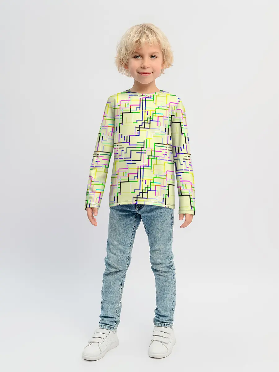 Детский лонгслив / Geometric Color