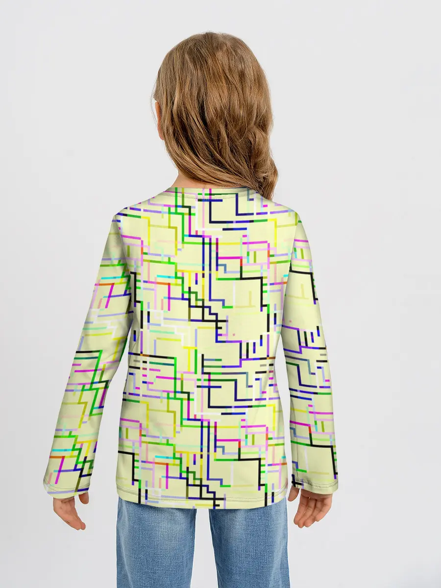 Детский лонгслив / Geometric Color