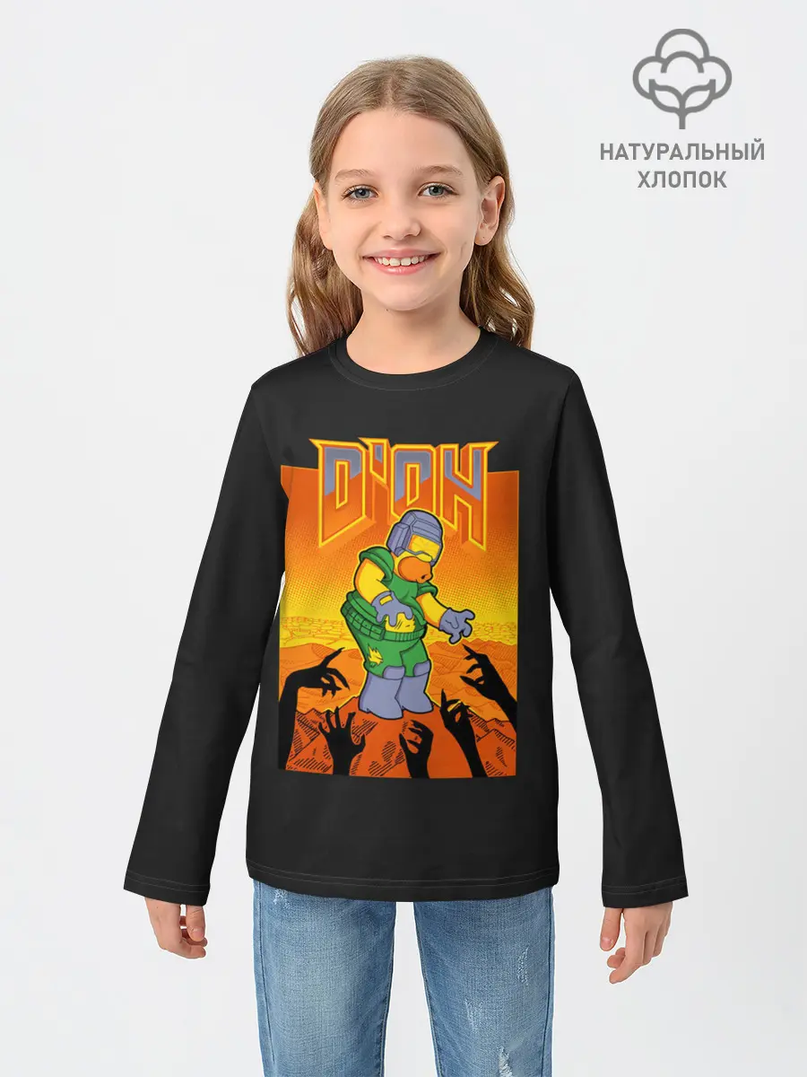 Детский лонгслив / Doom x Simpsons