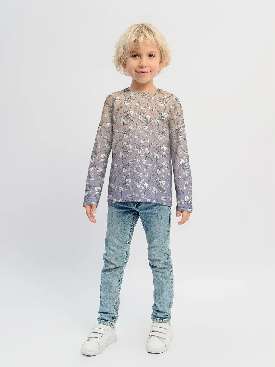 Детский лонгслив / Плющ и градиент