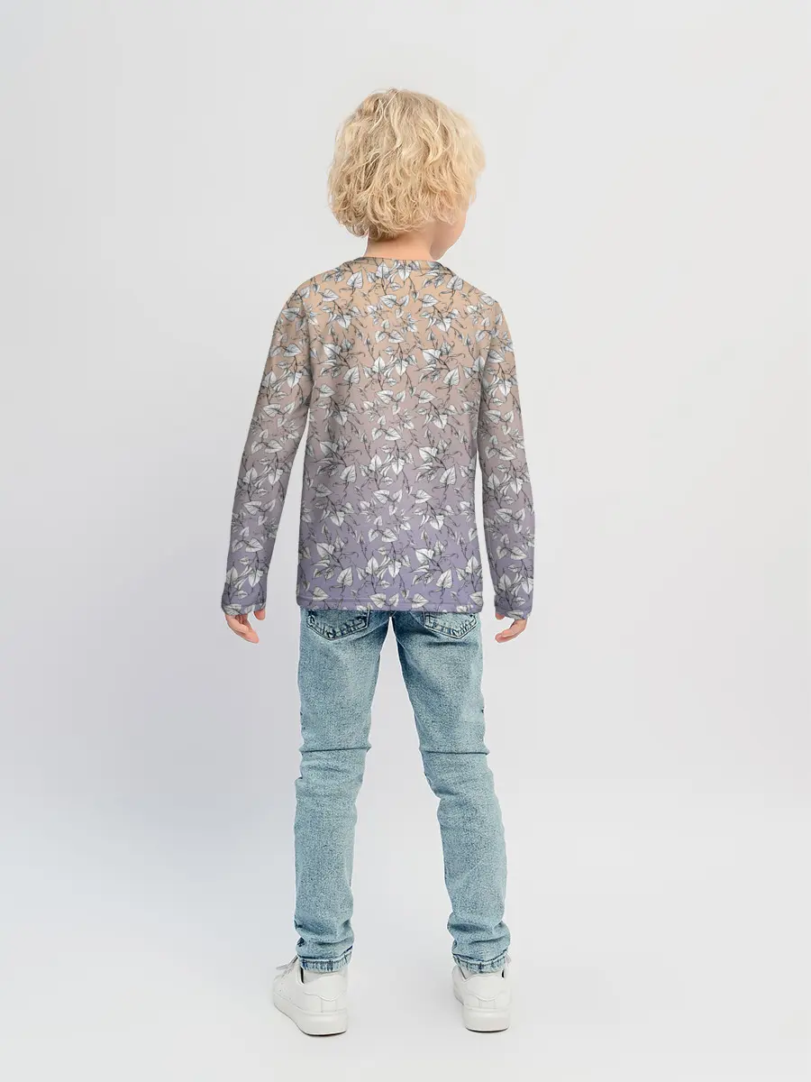 Детский лонгслив / Плющ и градиент