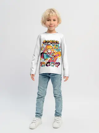 Детский лонгслив / Sailor Meow