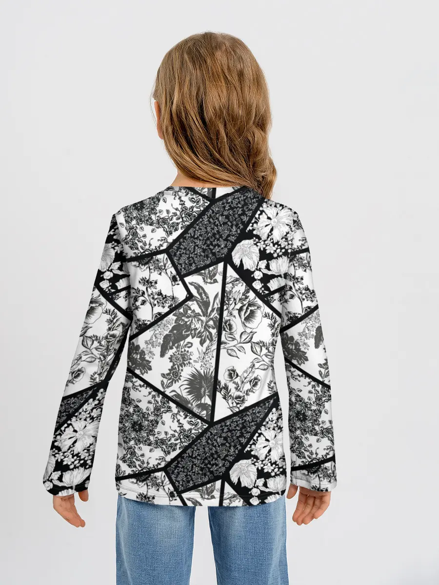 Детский лонгслив / Цветочный Кинцуги / Kintsugi