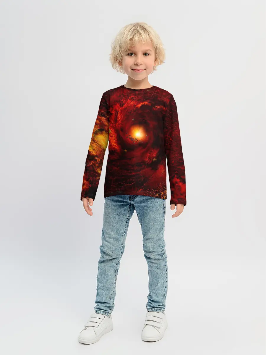 Детский лонгслив / КОСМИЧЕСКИЙ ВИХРЬ