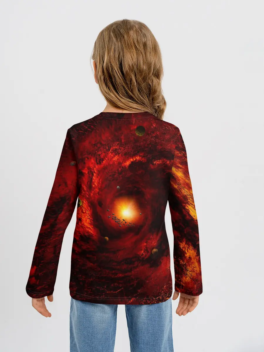 Детский лонгслив / КОСМИЧЕСКИЙ ВИХРЬ