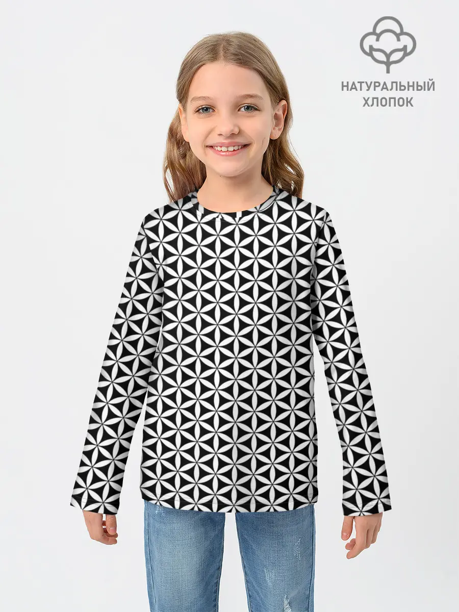 Детский лонгслив / Цветок Жизни