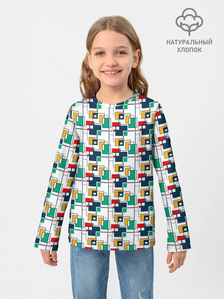Детский лонгслив / Геометрия
