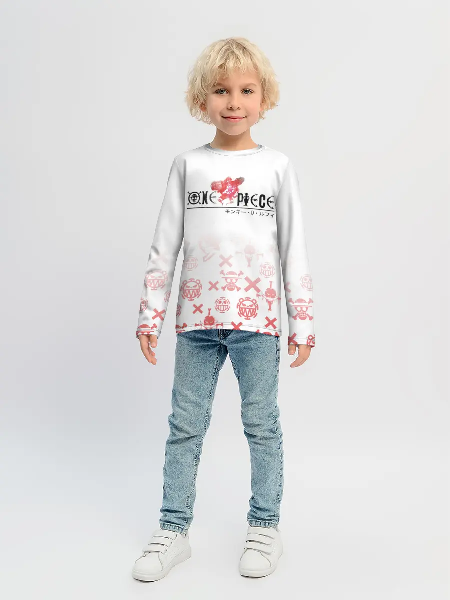 Детский лонгслив / One Piece. резиновый Луффи