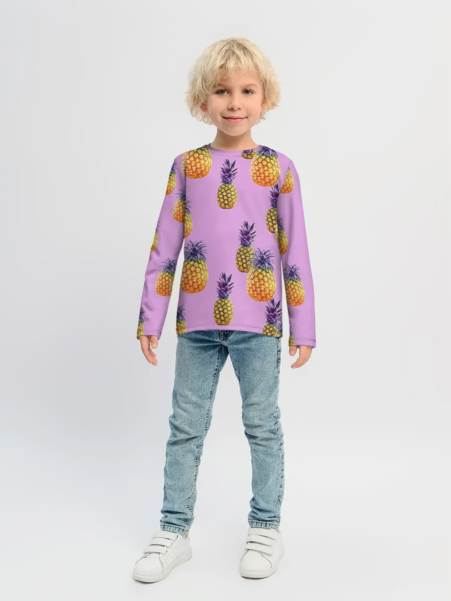 Детский лонгслив / Ананасы