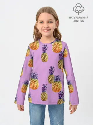 Детский лонгслив / Ананасы