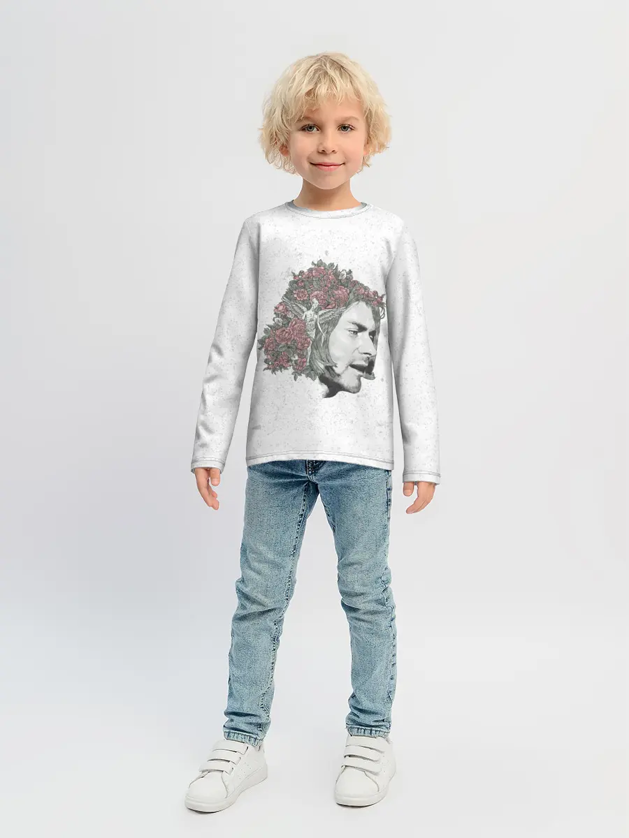 Детский лонгслив / Цветы в волосах
