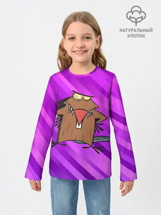 Детский лонгслив / Крутые Бобры мультфильм