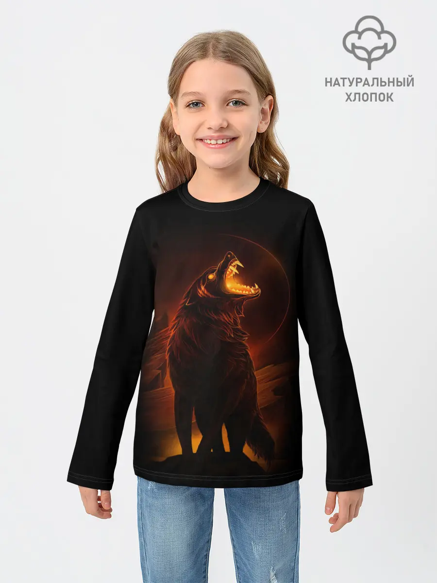 Детский лонгслив / DARK WOLF