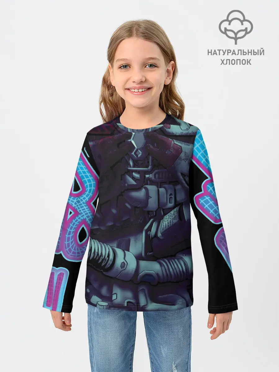 Детский лонгслив / Cuber skelet