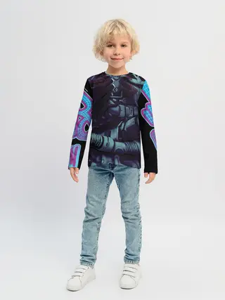 Детский лонгслив / Cuber skelet