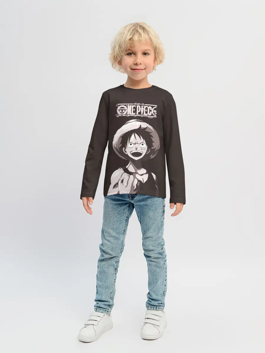Детский лонгслив / One Piece | Манки Д. Луффи