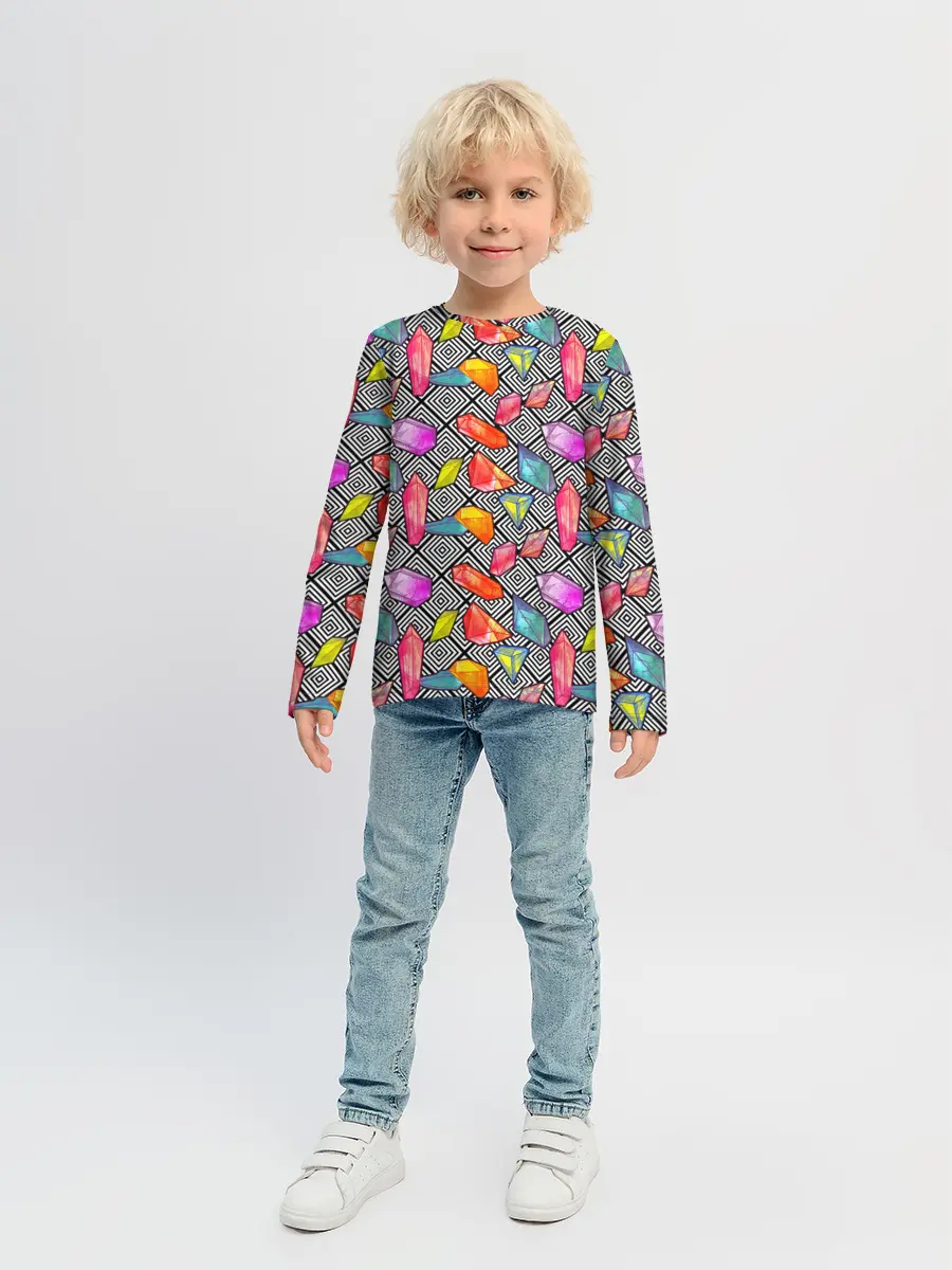 Детский лонгслив / Кристаллы