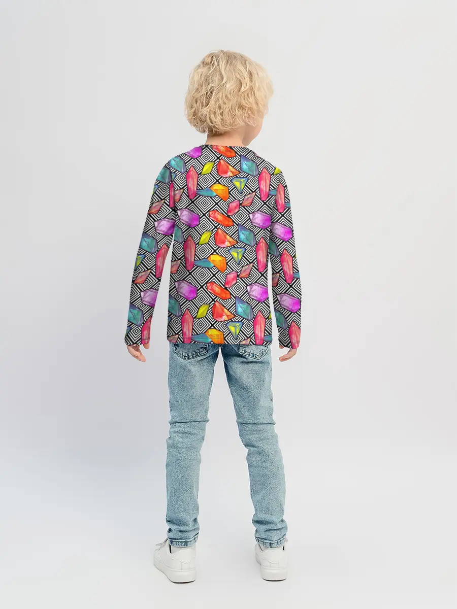 Детский лонгслив / Кристаллы