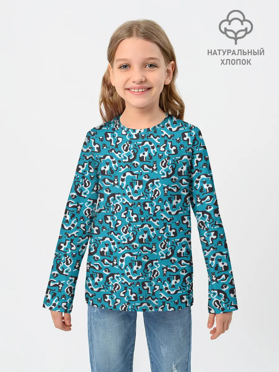 Детский лонгслив / Котики
