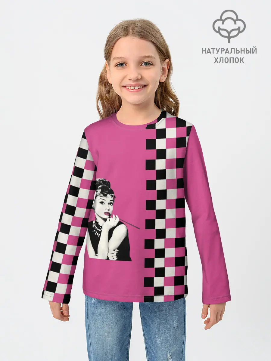 Детский лонгслив / Энди Уорхолл. Одри Хебберн
