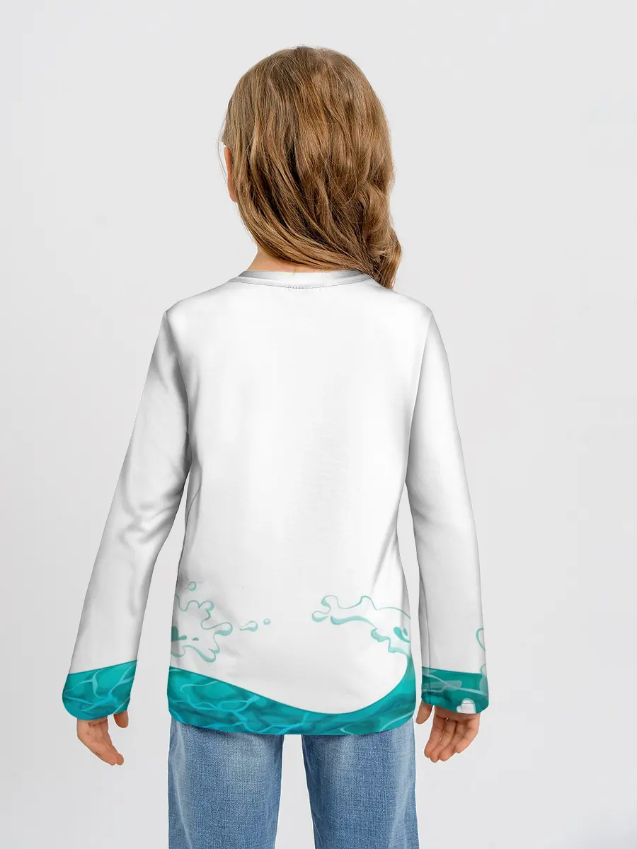 Детский лонгслив / Русалка на якоре