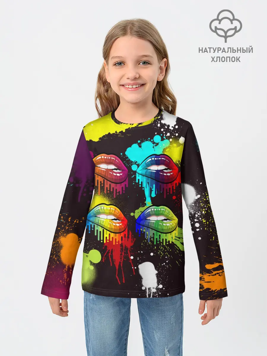 Детский лонгслив / Красочные кубы