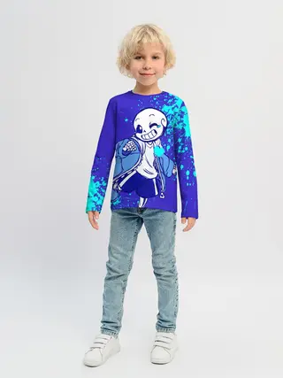 Детский лонгслив / UNDERTALE SANS BLUE