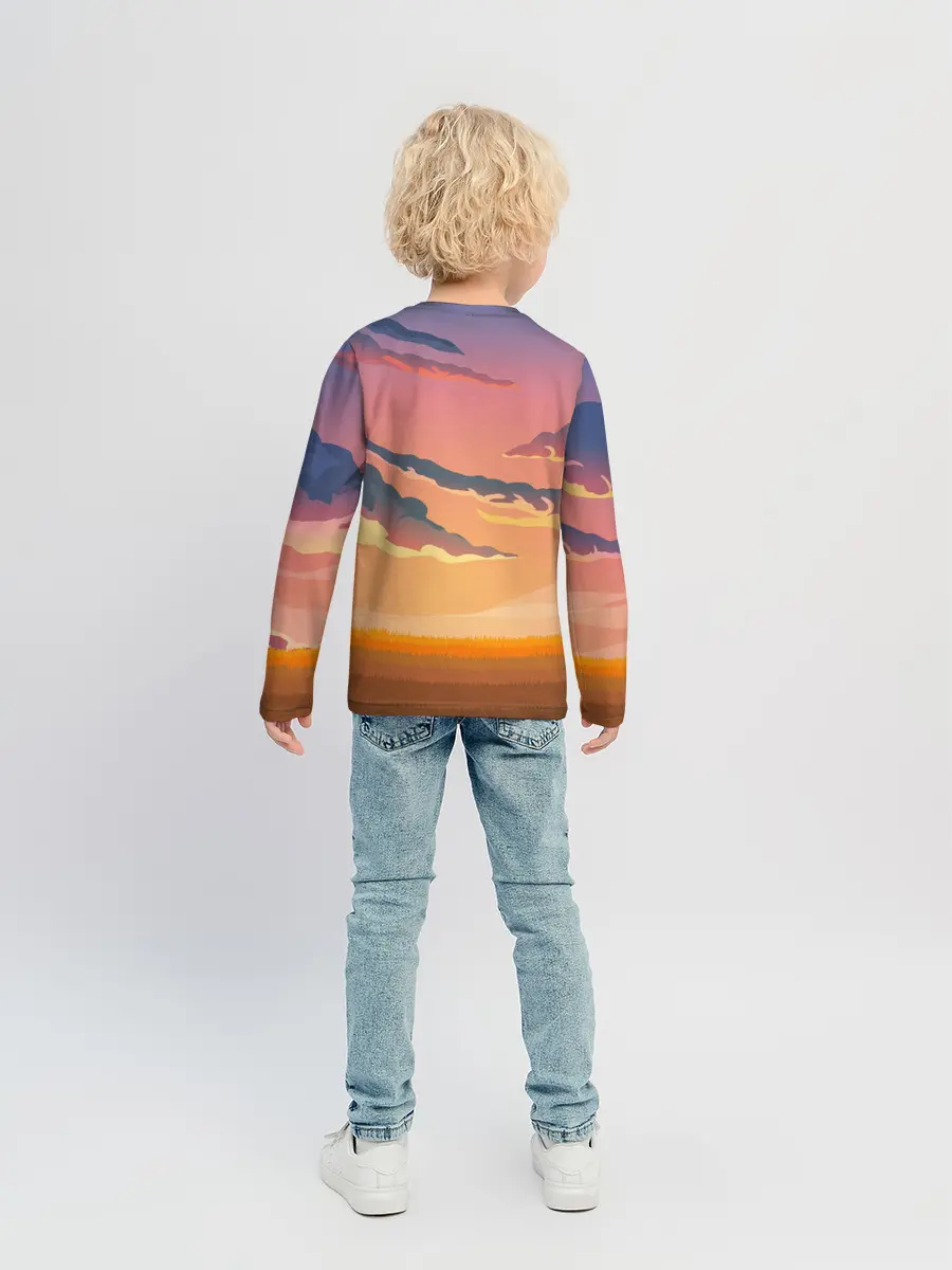 Детский лонгслив / Мем собака качок DOGE