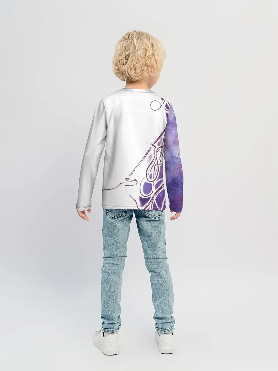 Детский лонгслив / Фиолетовые нити