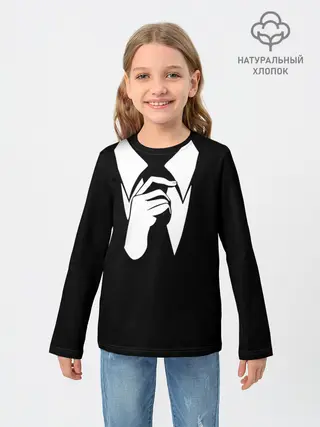 Детский лонгслив / Смокинг | Поправляю галстук