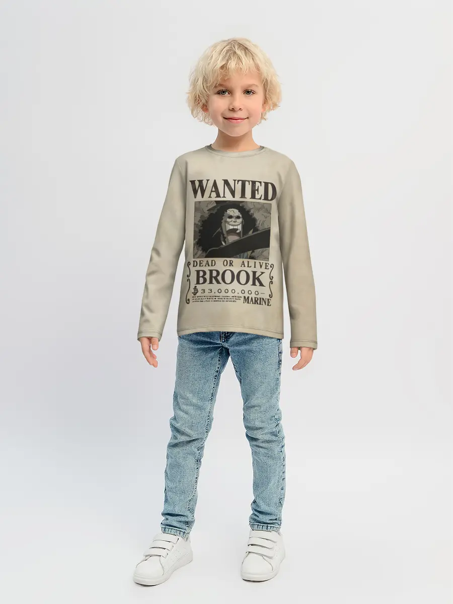 Детский лонгслив / Брук в розыске | One Piece