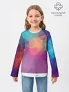 Детский лонгслив / Цветные полигоны - Градиент